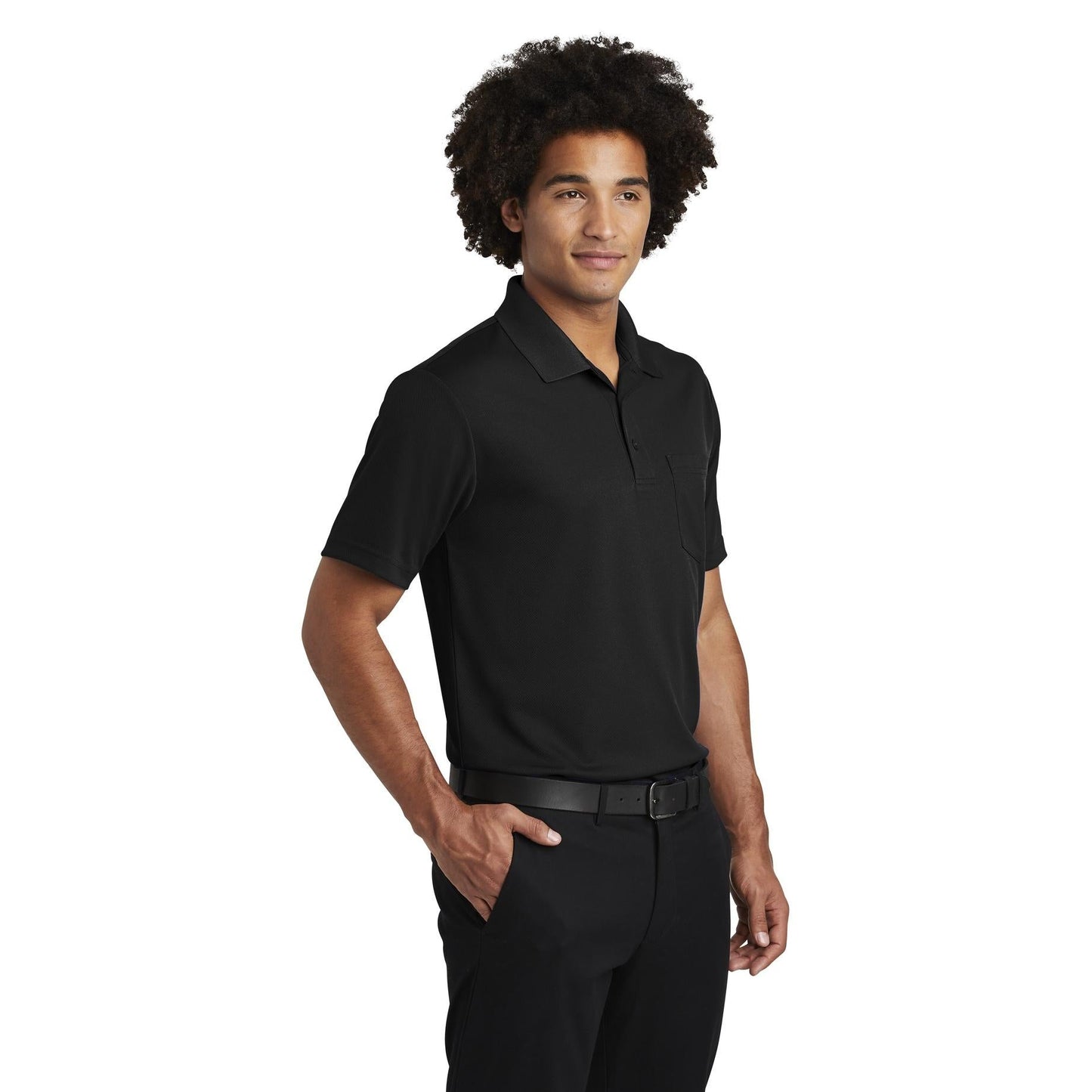Black Polo Shirt - Sport-Tek - Moisture-Wicking Fabric