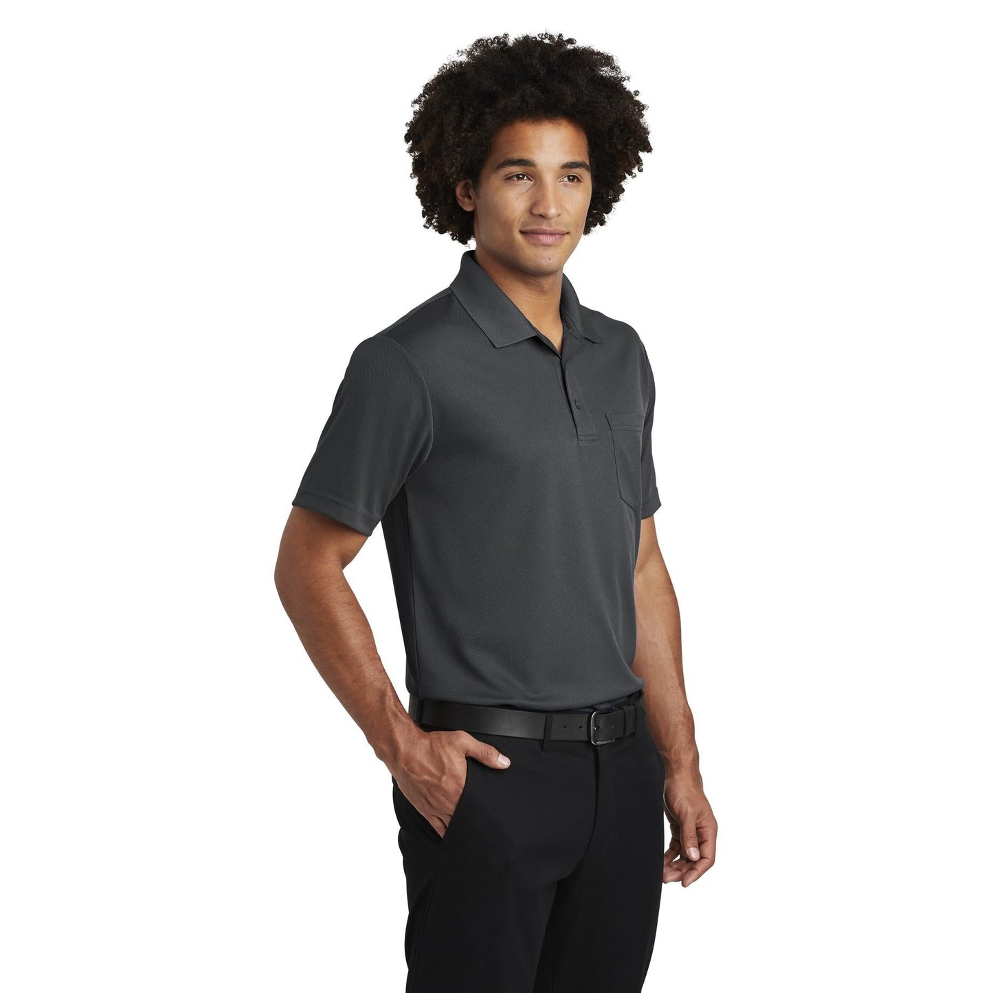 Black Polo Shirt - Sport-Tek - Moisture-Wicking Fabric