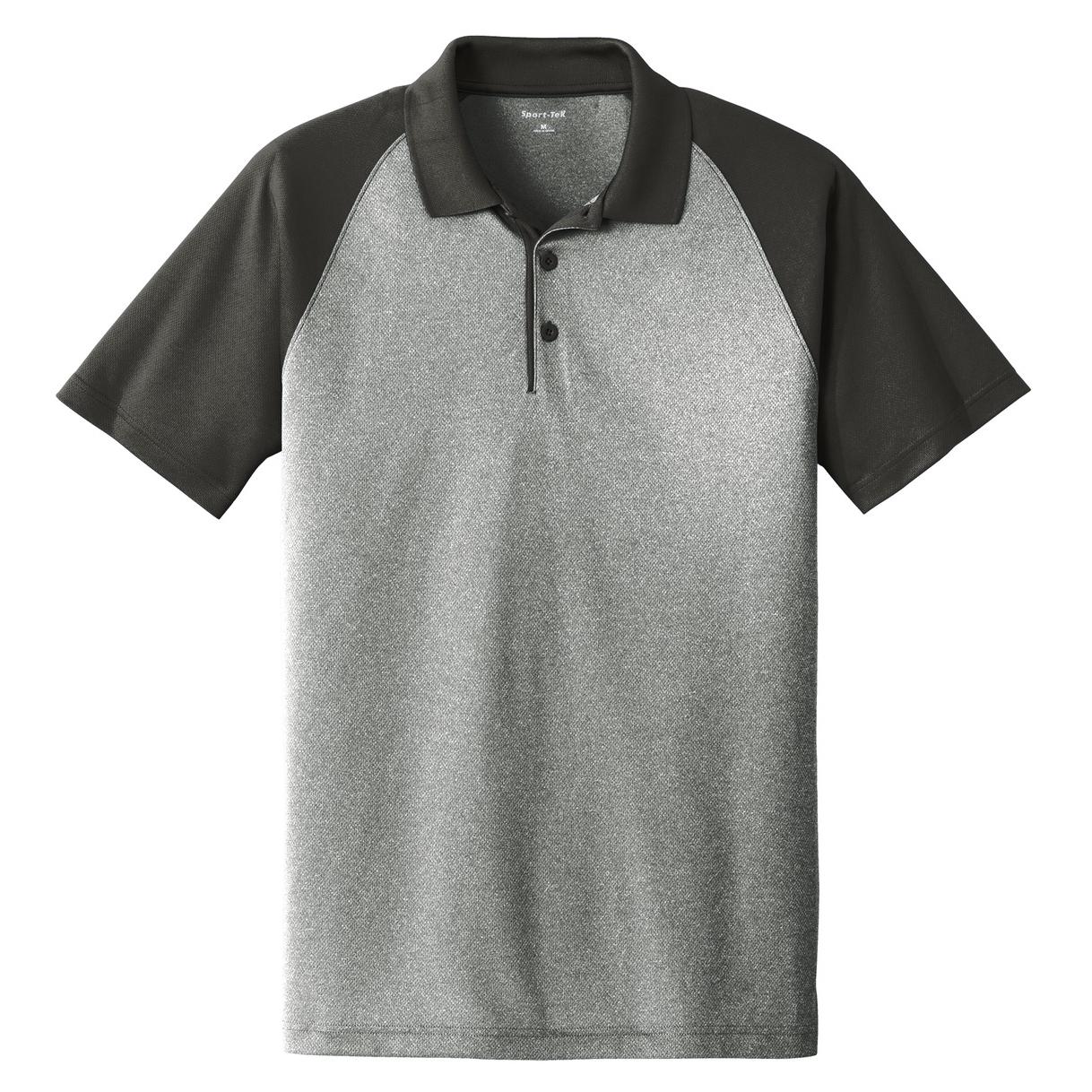 Grey Heather Polo Shirt - Sport-Tek - Modern Fit