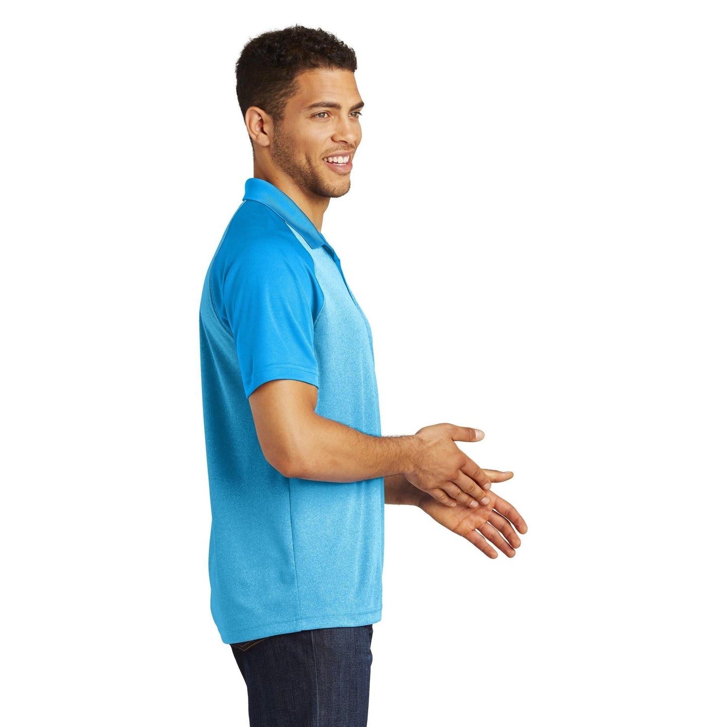 Grey Heather Polo Shirt - Sport-Tek - Modern Fit