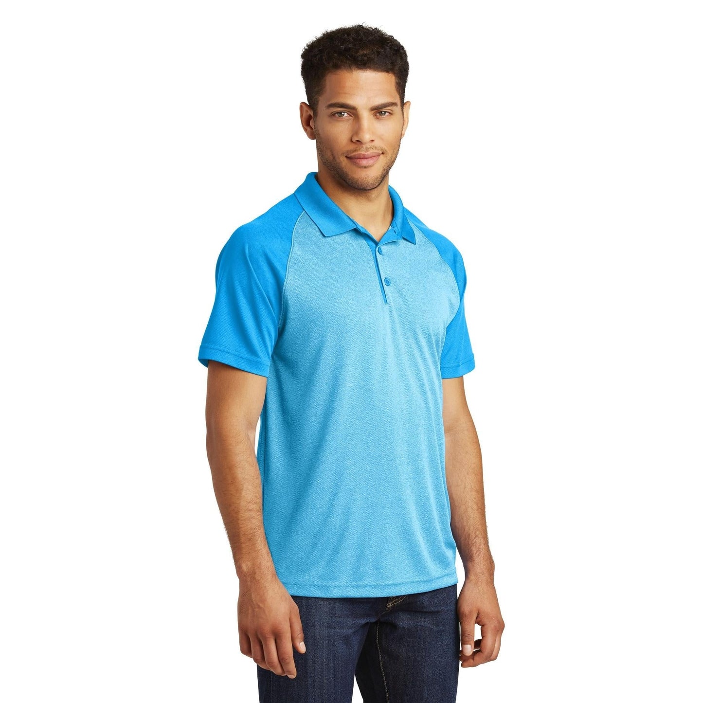 Grey Heather Polo Shirt - Sport-Tek - Modern Fit