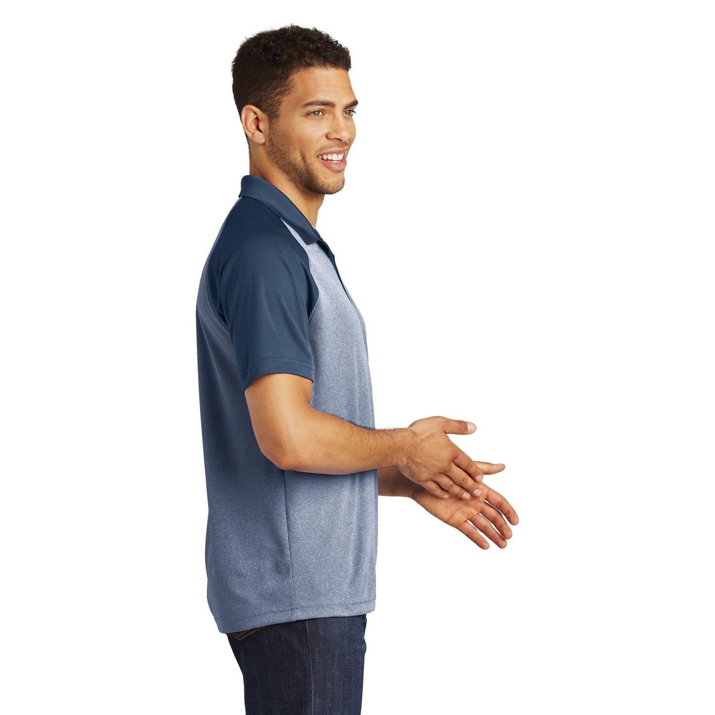Grey Heather Polo Shirt - Sport-Tek - Modern Fit