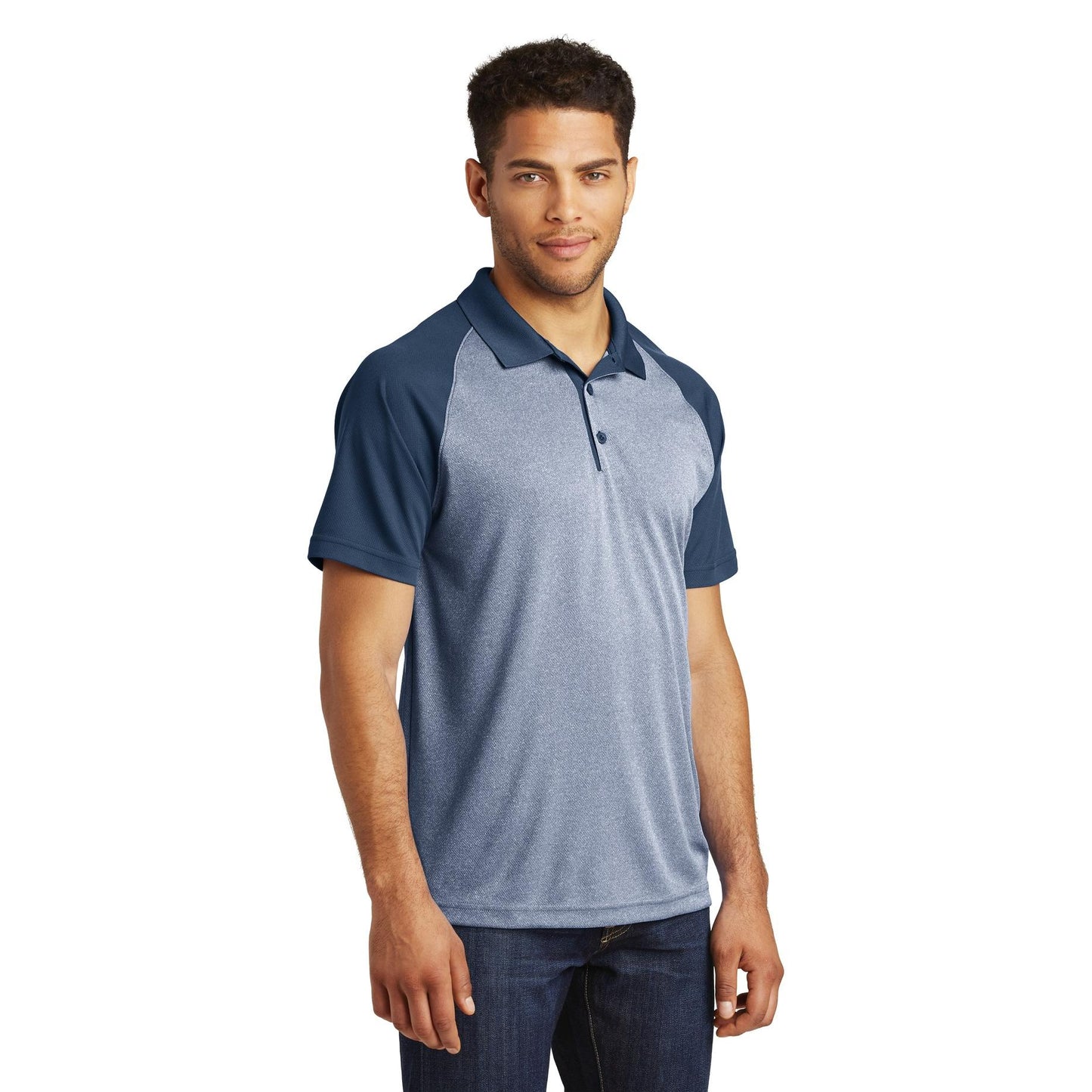 Grey Heather Polo Shirt - Sport-Tek - Modern Fit