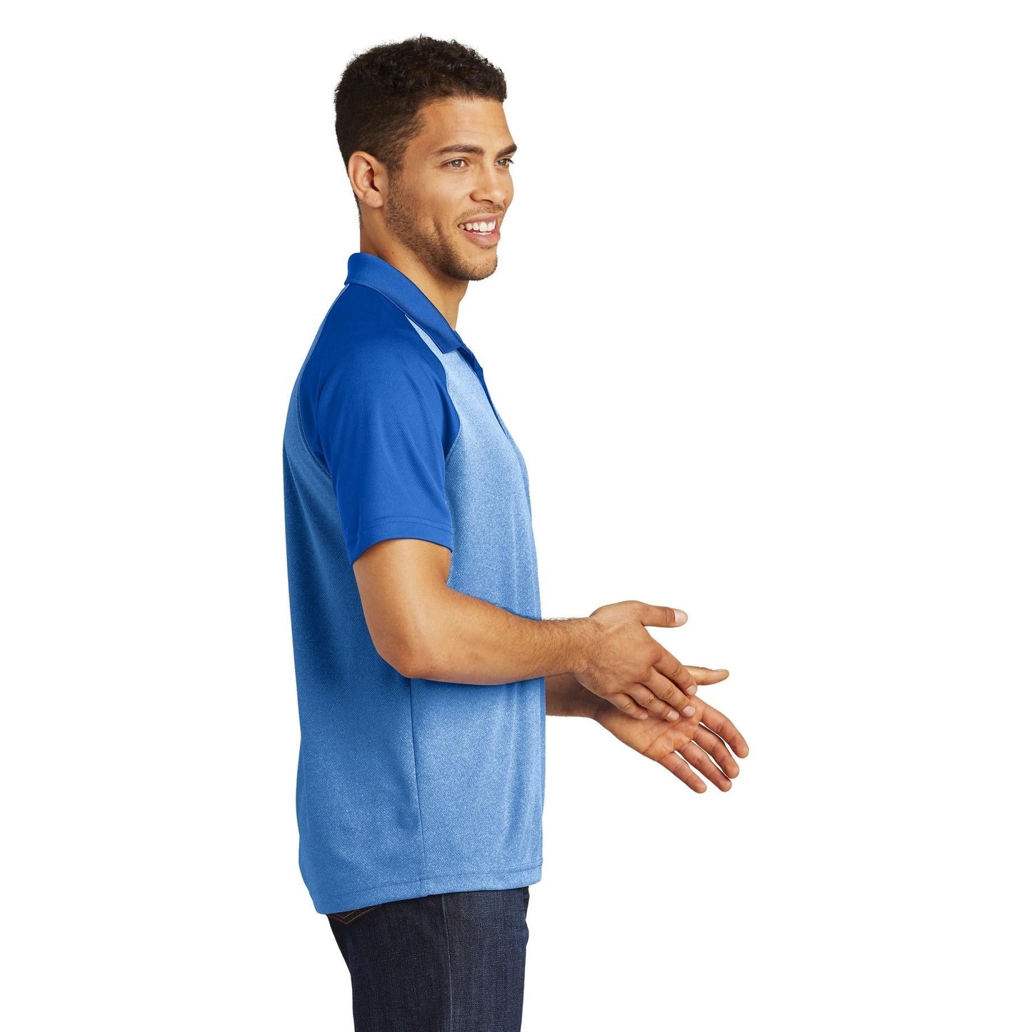 Grey Heather Polo Shirt - Sport-Tek - Modern Fit