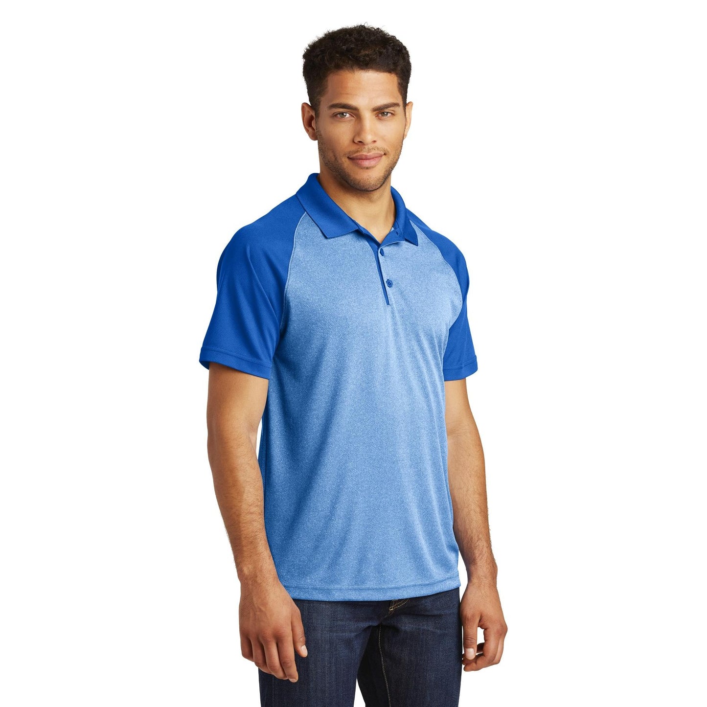Grey Heather Polo Shirt - Sport-Tek - Modern Fit