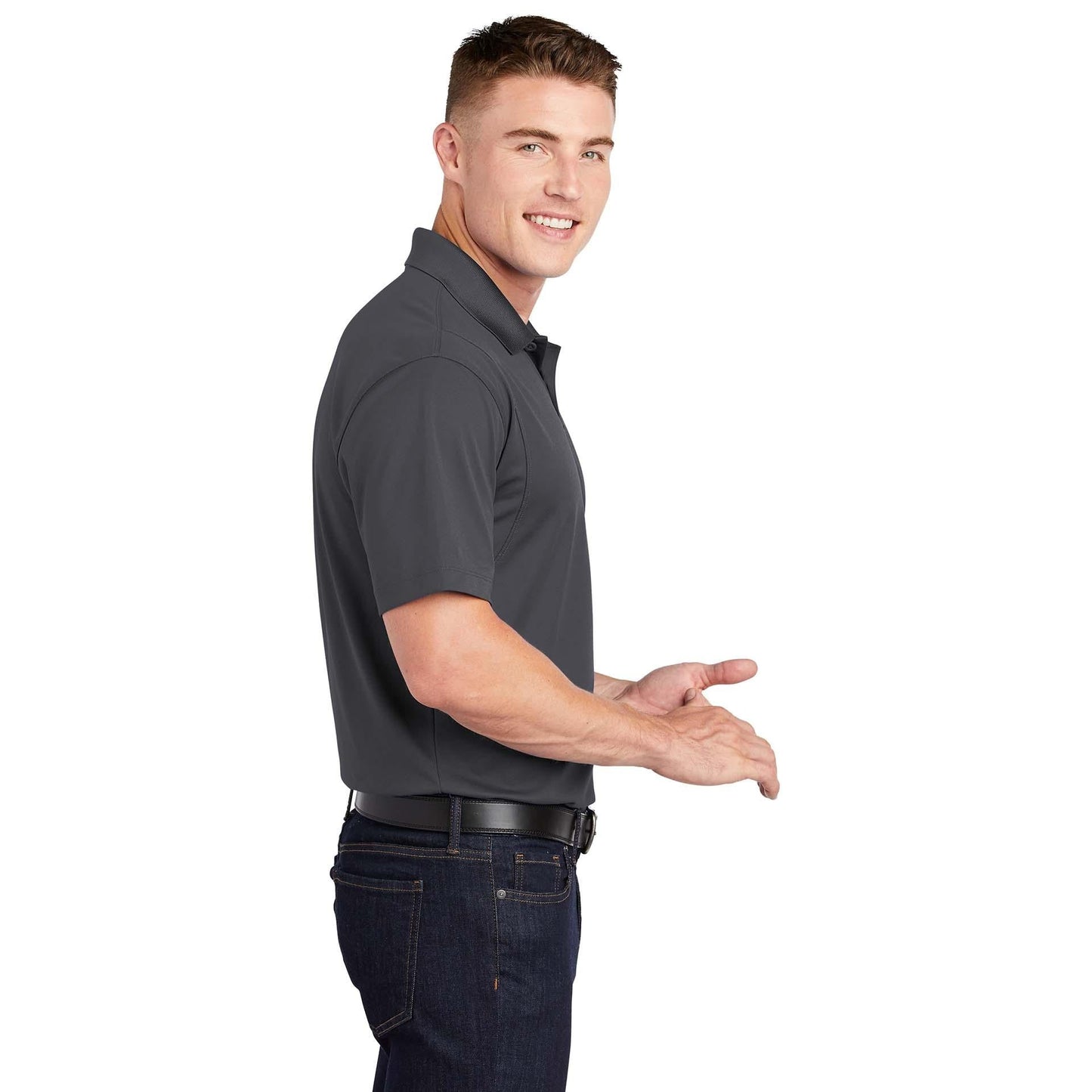Grey Concrete Polo Shirt - Sport-Tek - Stylish Fit