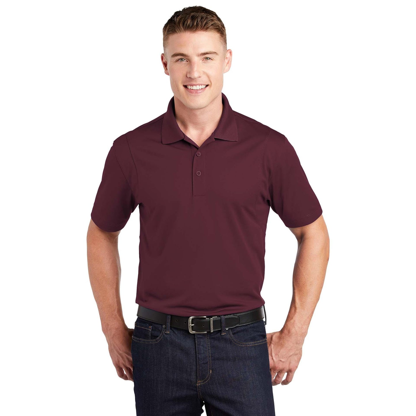 Grey Concrete Polo Shirt - Sport-Tek - Stylish Fit