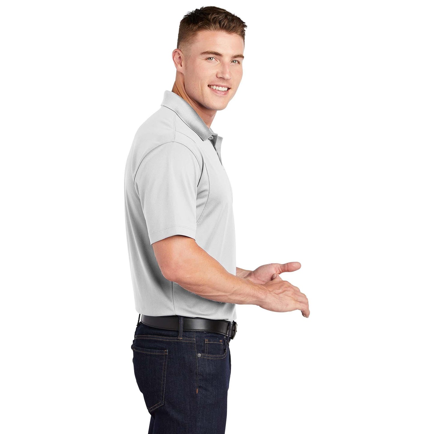 Grey Concrete Polo Shirt - Sport-Tek - Stylish Fit