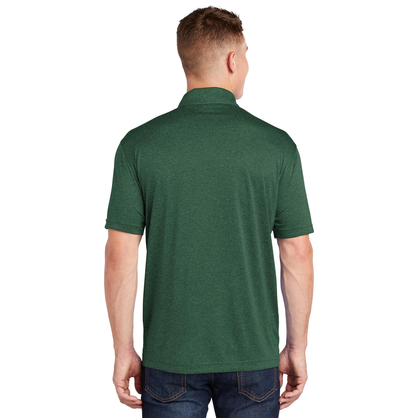 True Royal Heather Polo Shirt - Sport-Tek - Moisture Wicking