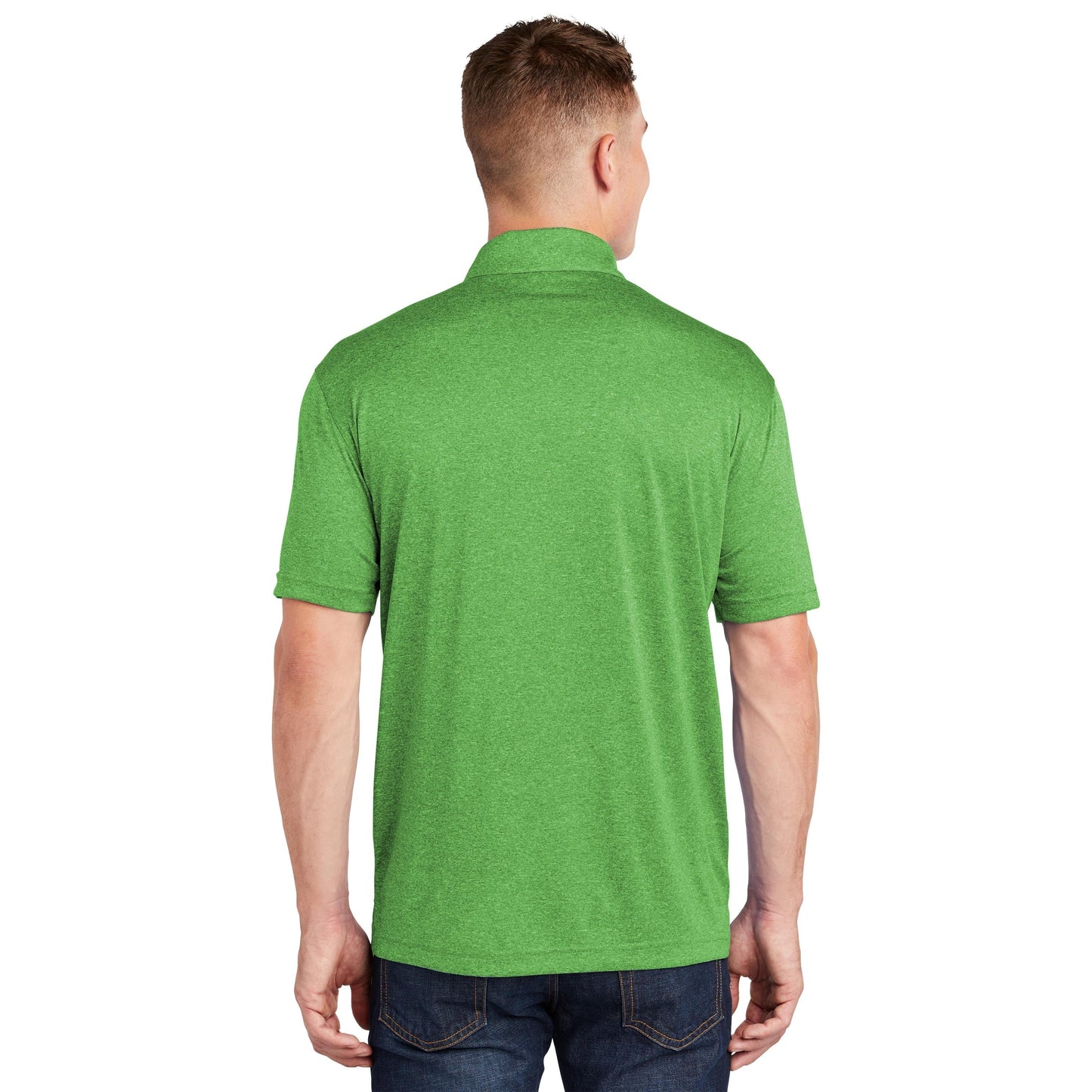 True Royal Heather Polo Shirt - Sport-Tek - Moisture Wicking
