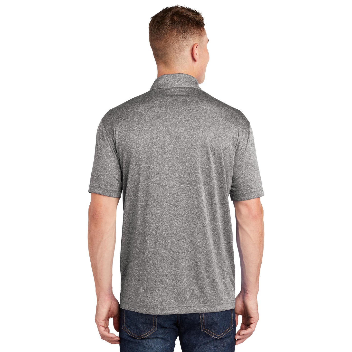 True Royal Heather Polo Shirt - Sport-Tek - Moisture Wicking