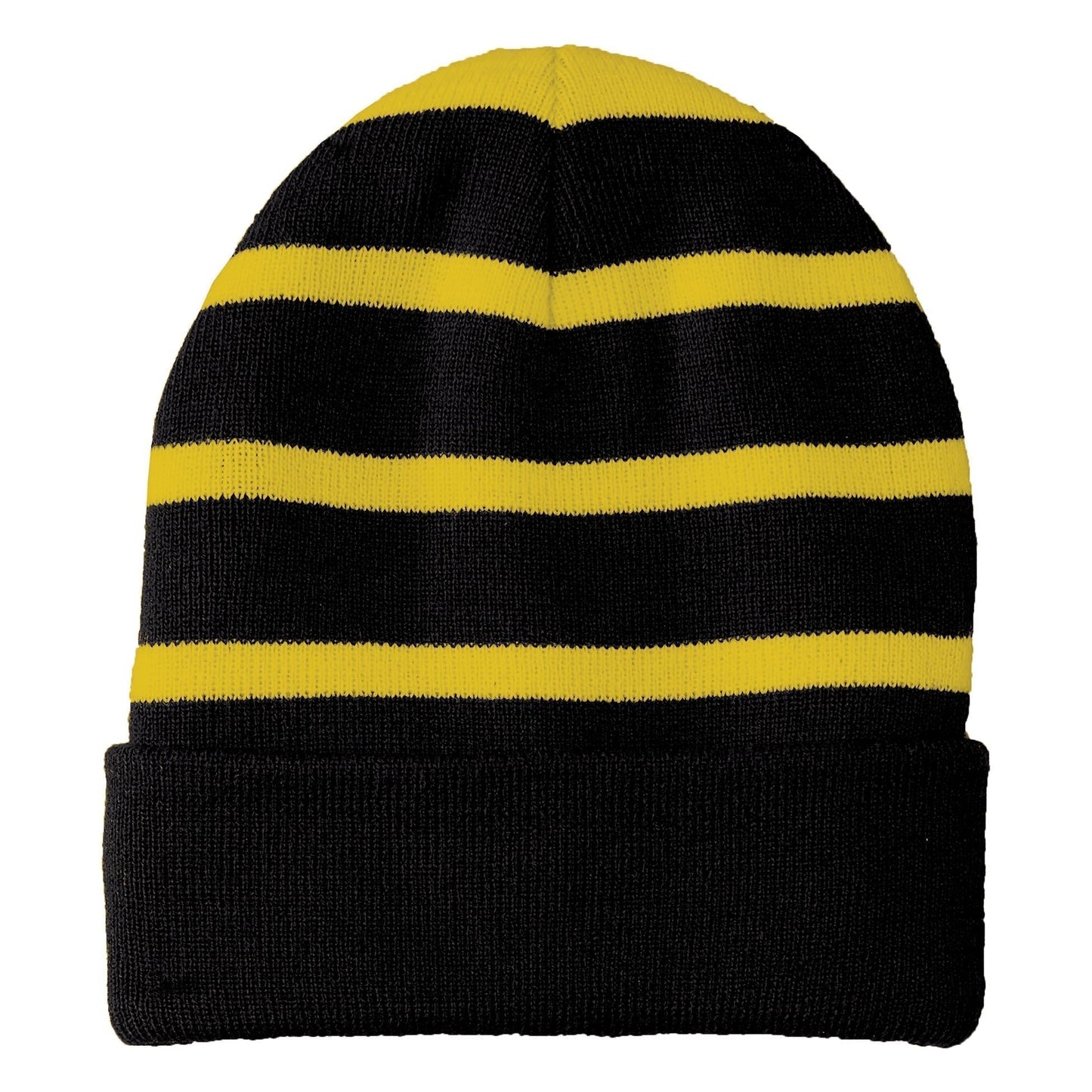 Black/Iron Grey Beanie - Sport-Tek - Fully Lined