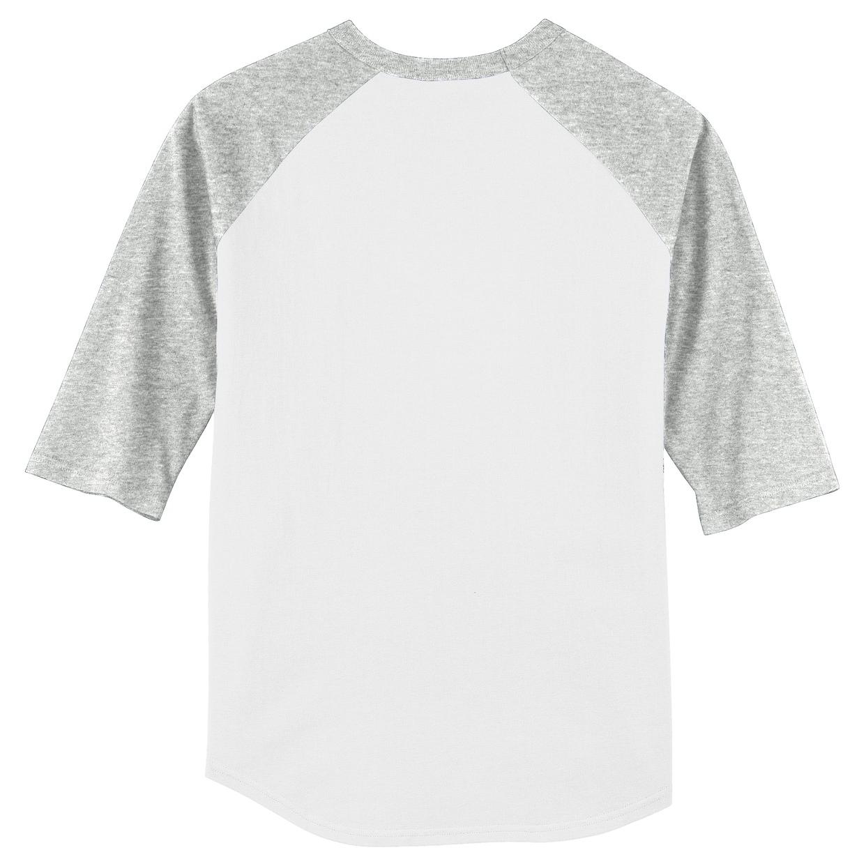 White/Deep Orange Jersey - Sport-Tek - Soft Cotton