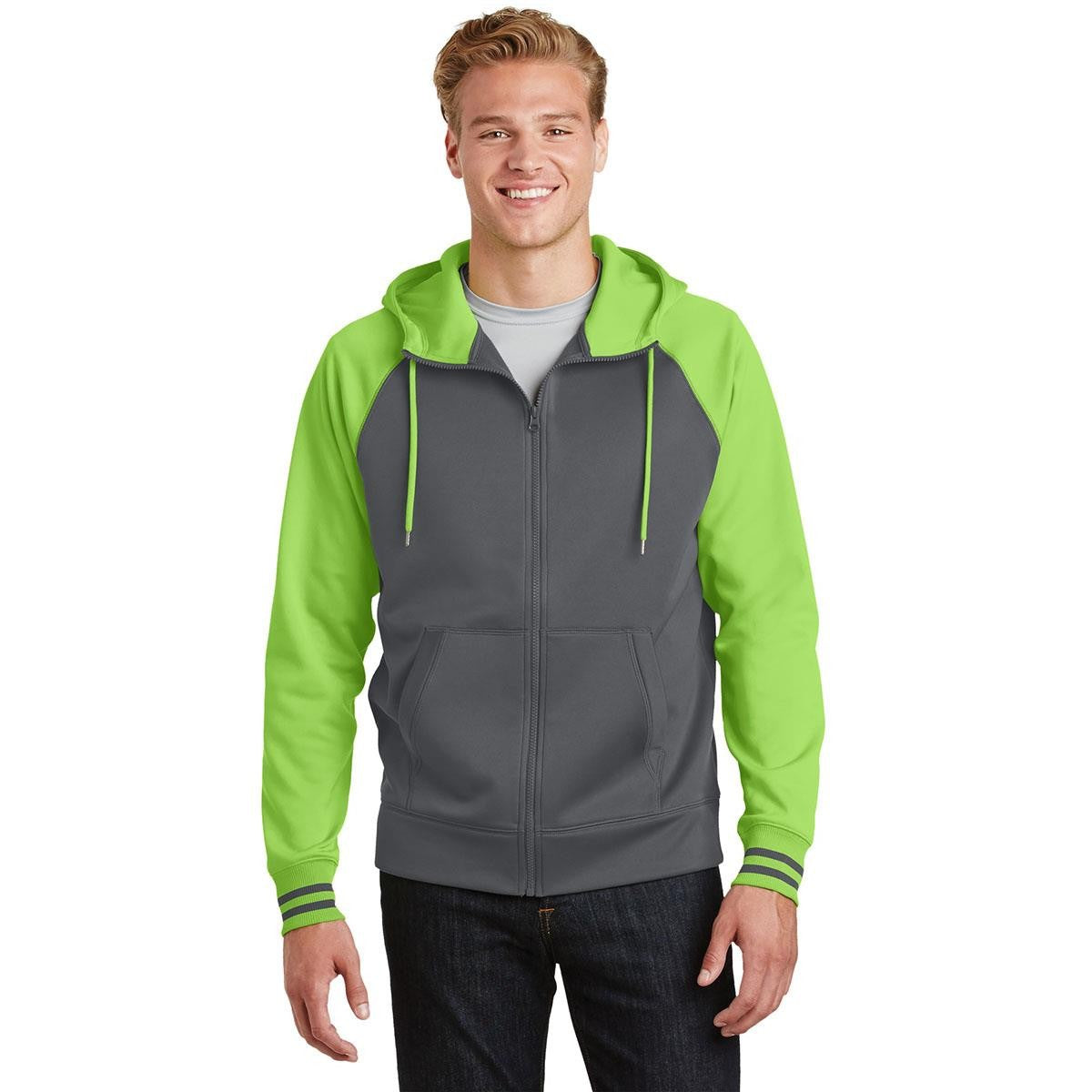 Black/Dark Smoke Grey Sweatshirt - Sport-Tek - Athletic Fit