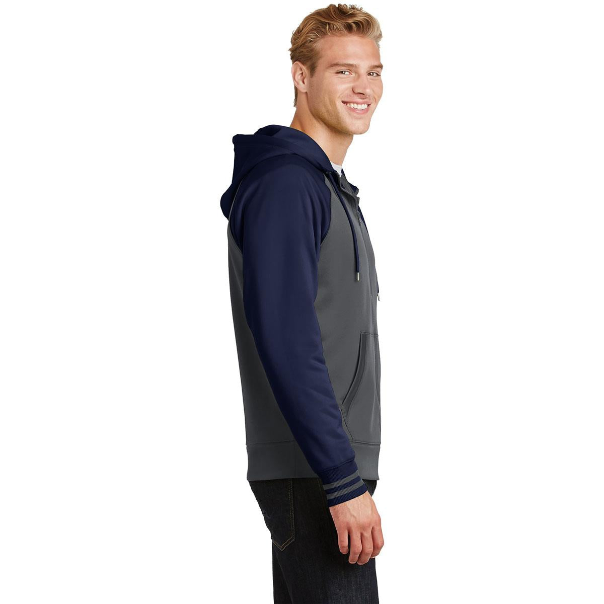 Black/Dark Smoke Grey Sweatshirt - Sport-Tek - Athletic Fit