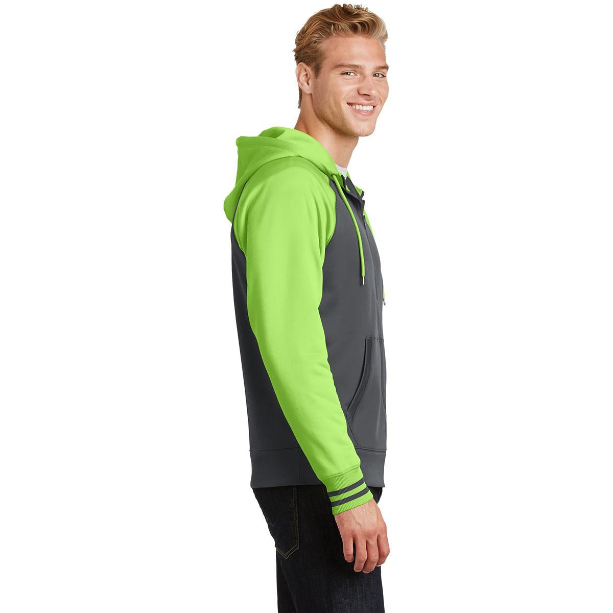 Black/Dark Smoke Grey Sweatshirt - Sport-Tek - Athletic Fit
