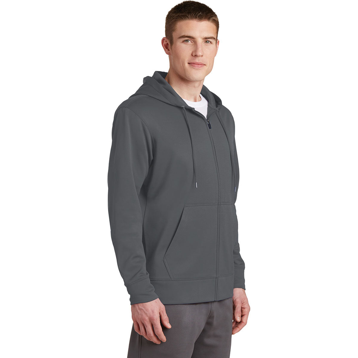 Black Jackets - Sport-Tek - Fleece Full-Zip Hooded - Comfortable Wear