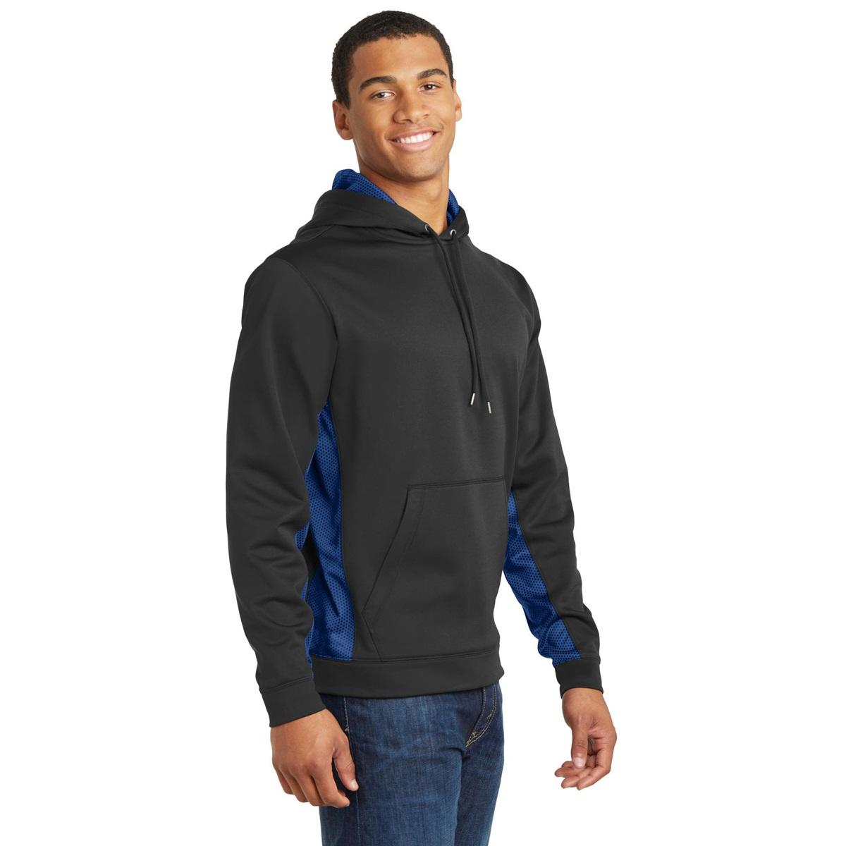 Dark Smoke Grey Sweatshirt - Sport-Tek - CamoHex Print - Unique Design
