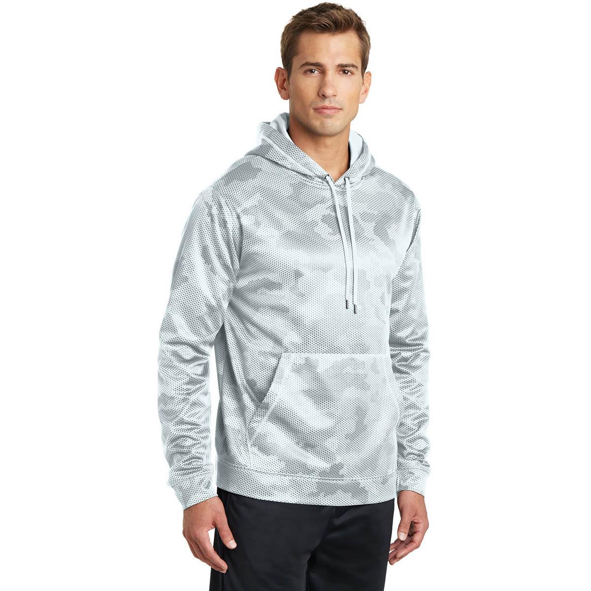 White Camo Sweatshirt - Sport-Tek - Cozy Fabric