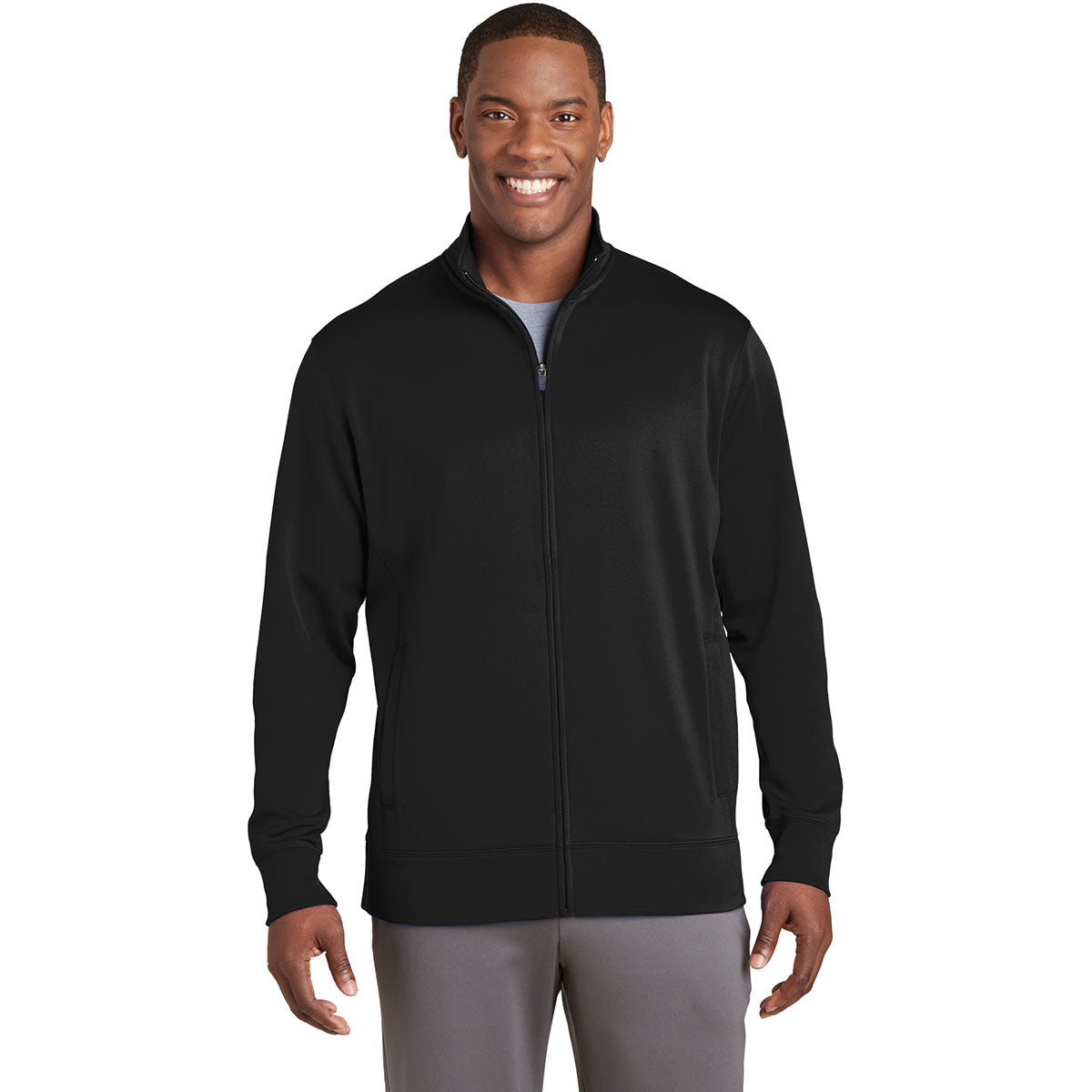 Black Fleece Jacket - Sport-Tek - Comfortable Style