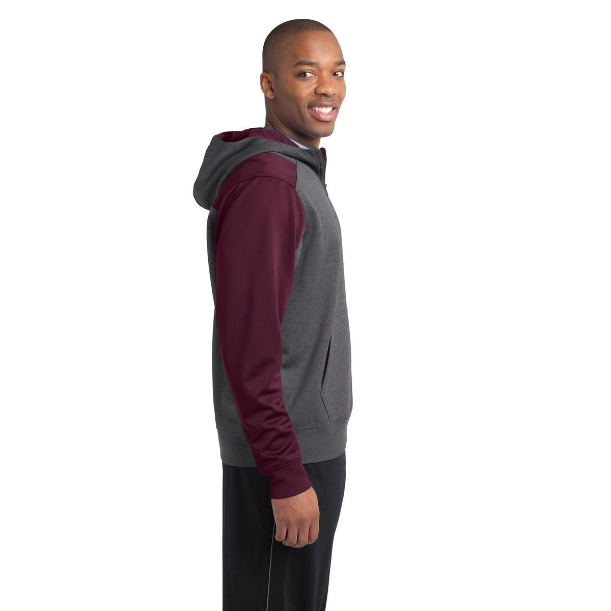 Graphite Heather Sweatshirt - Sport-Tek - Athletic Fit