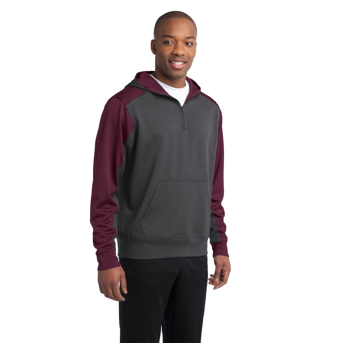 Graphite Heather Sweatshirt - Sport-Tek - Athletic Fit