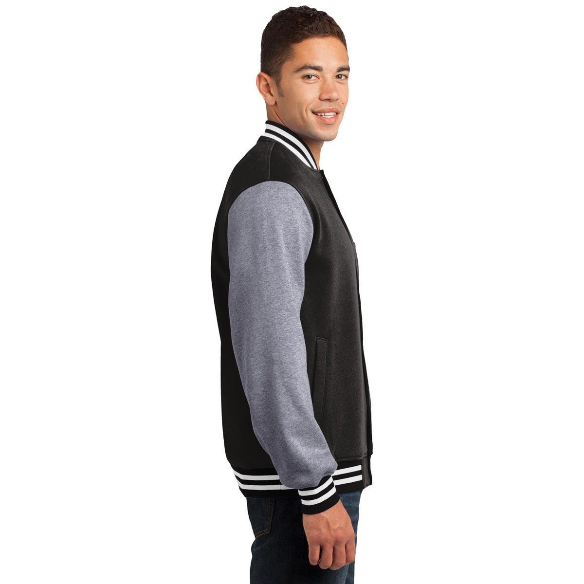 Black Vintage Heather Jacket - Sport-Tek - Cozy Fleece