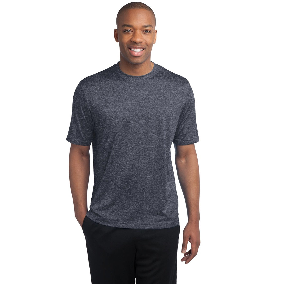 Blue Wake Heather T-Shirt - Sport-Tek - Soft Fabric