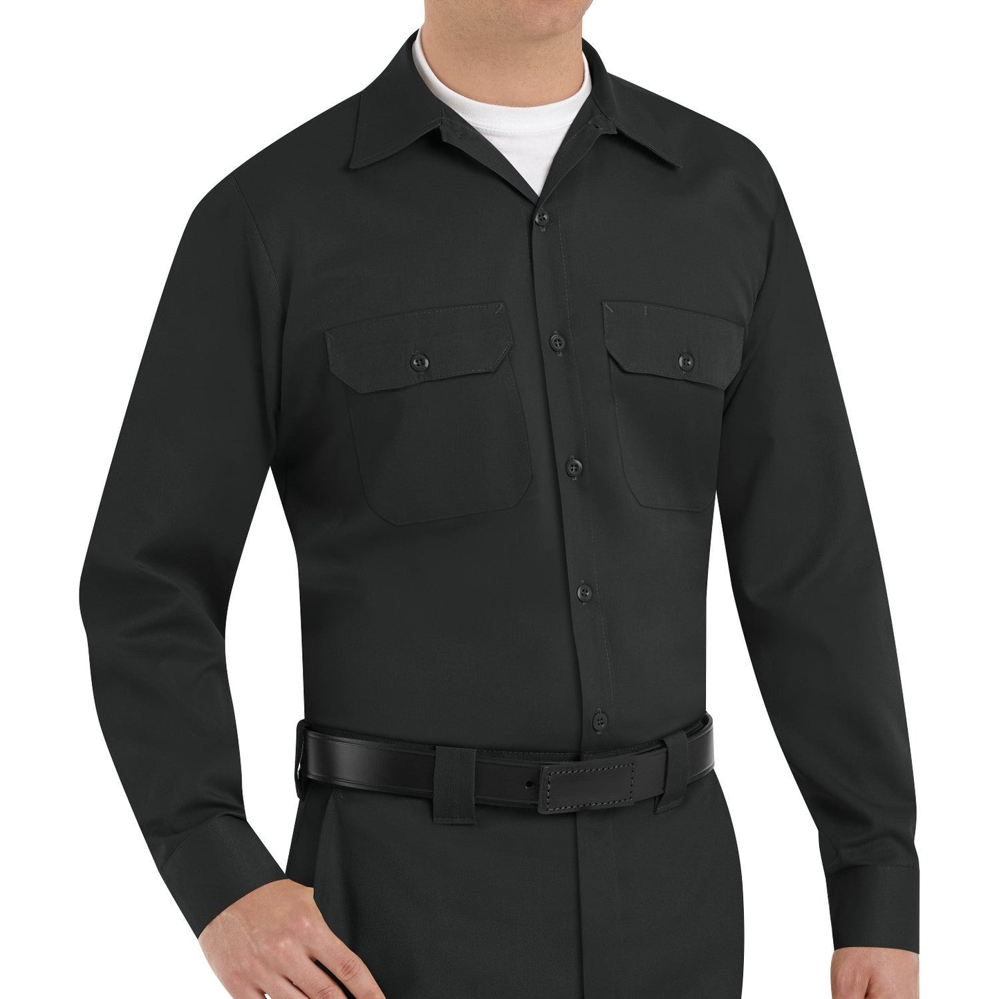 Black Button Up Shirt - Red Kap - Durable Twill