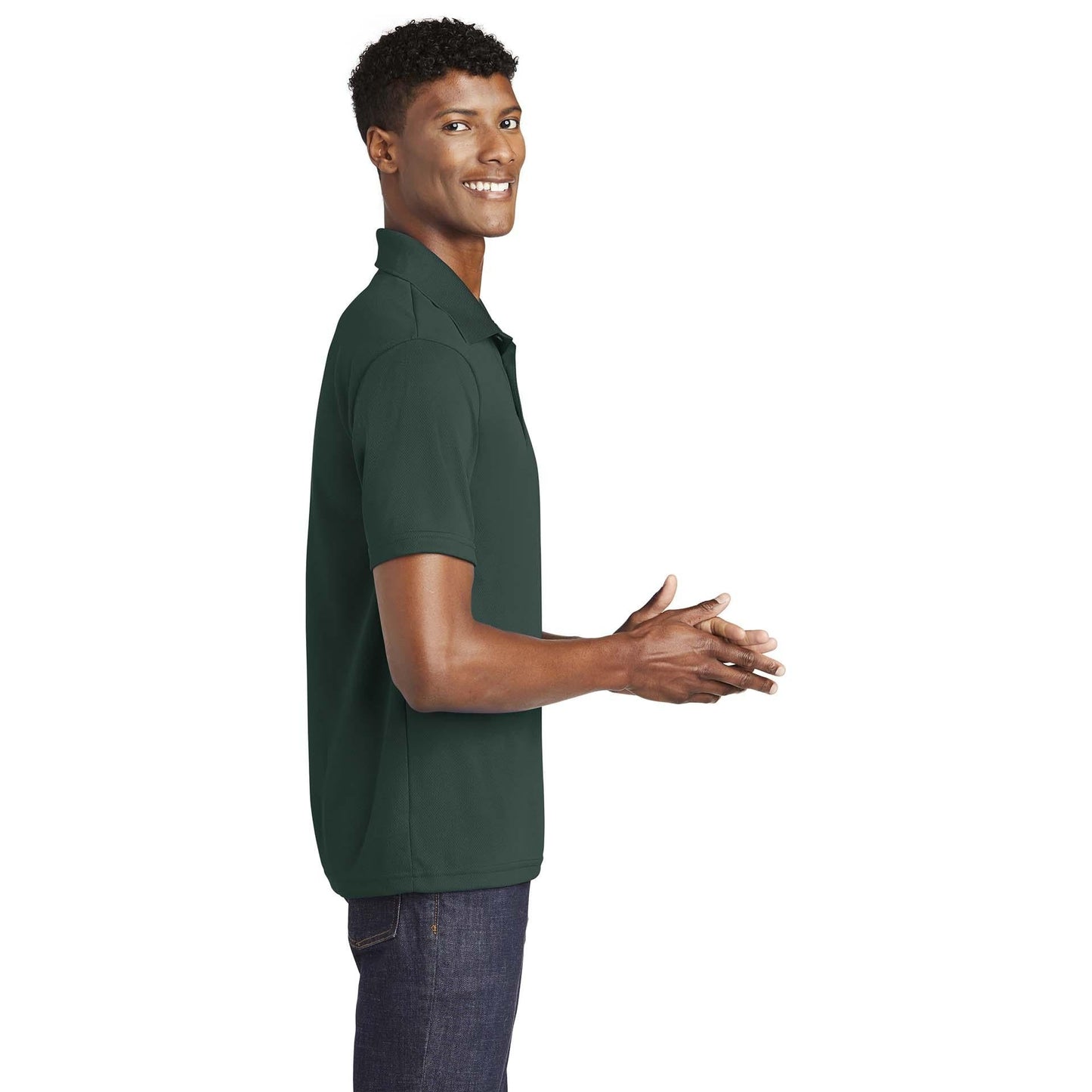Black Polo Shirt - Sport-Tek - Mesh Fabric - Quality Fit