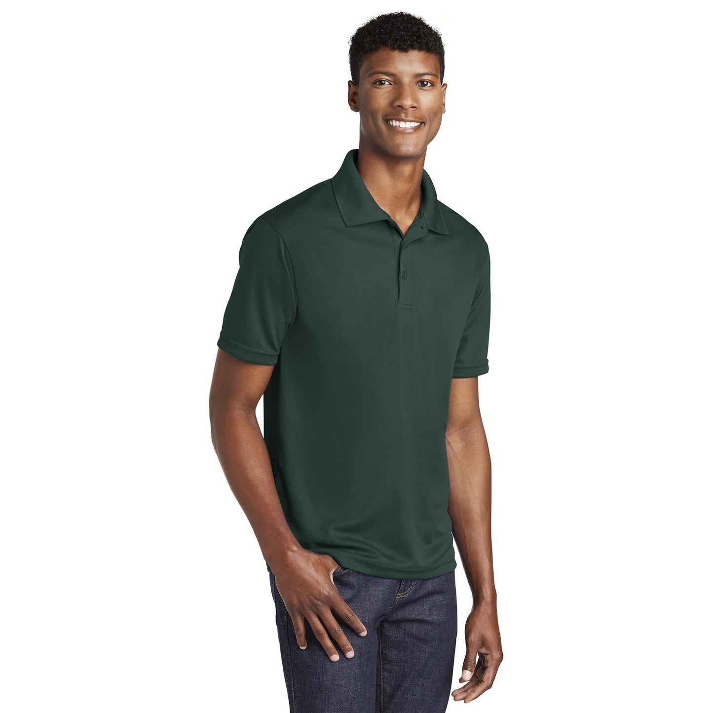 Black Polo Shirt - Sport-Tek - Mesh Fabric - Quality Fit