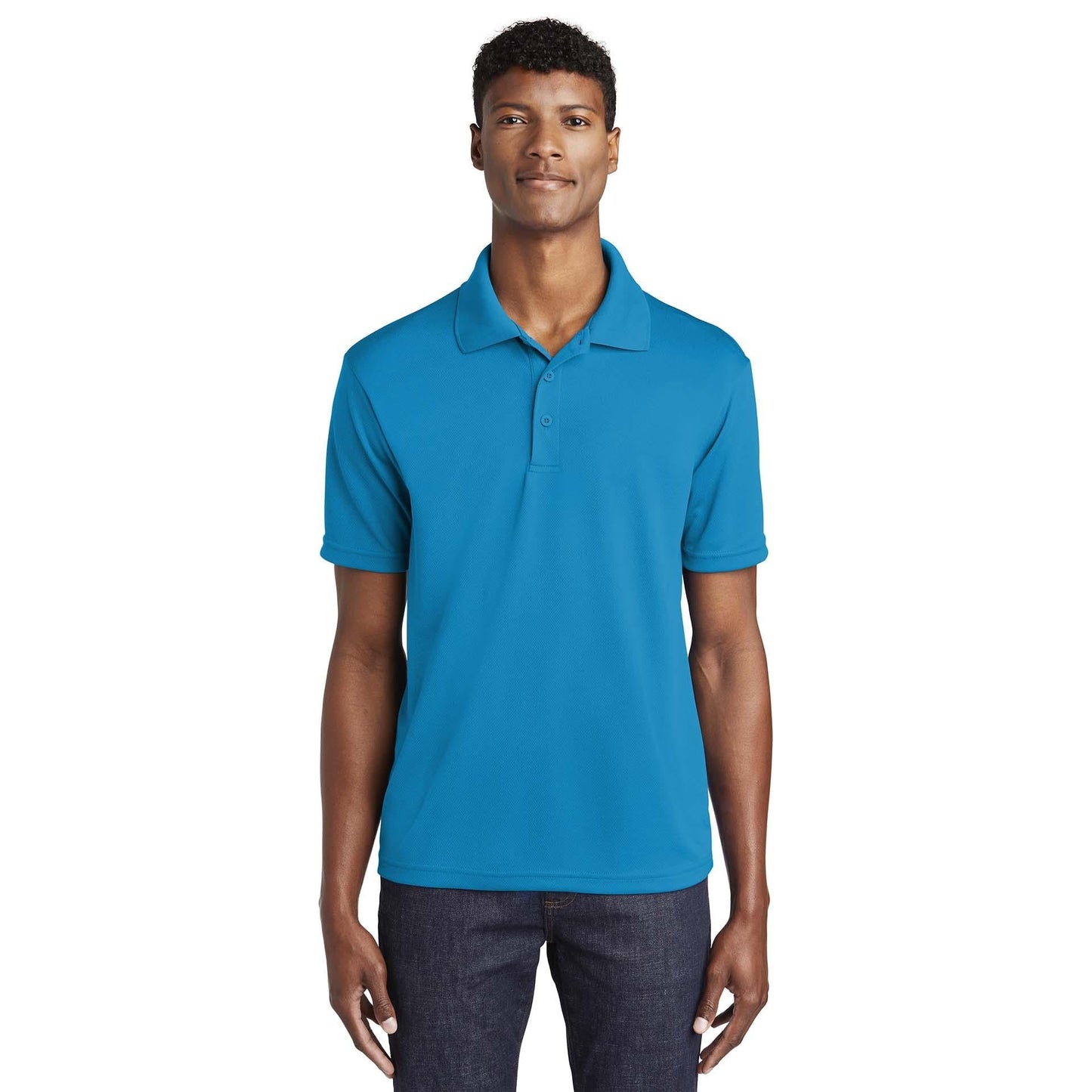 Black Polo Shirt - Sport-Tek - Mesh Fabric - Quality Fit