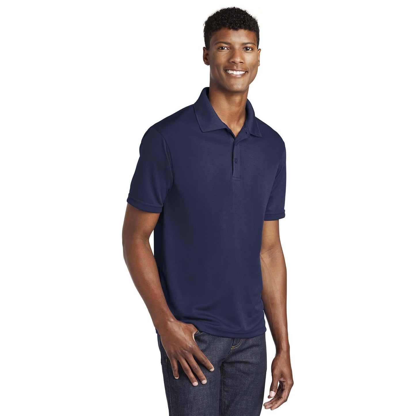 Black Polo Shirt - Sport-Tek - Mesh Fabric - Quality Fit
