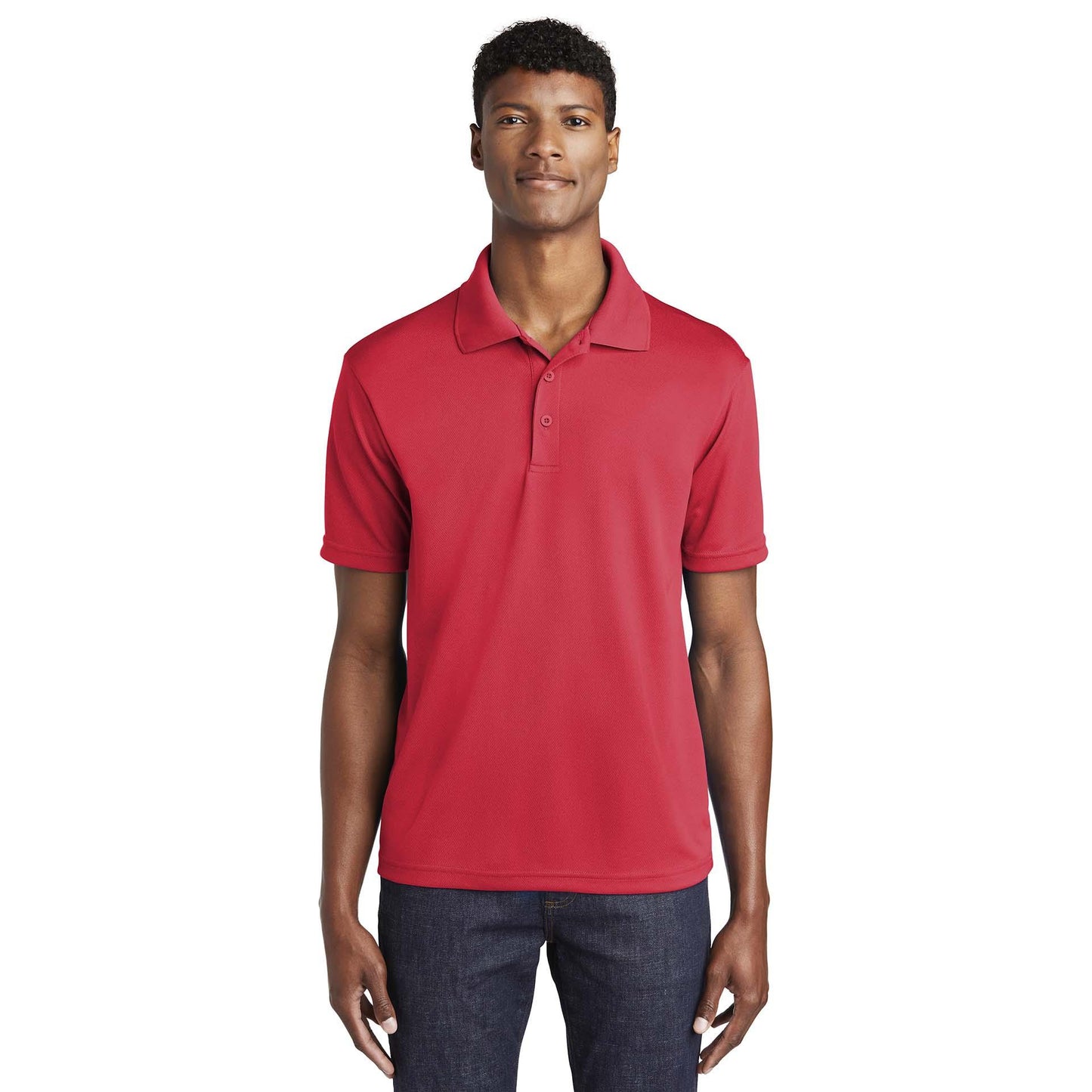 Black Polo Shirt - Sport-Tek - Mesh Fabric - Quality Fit