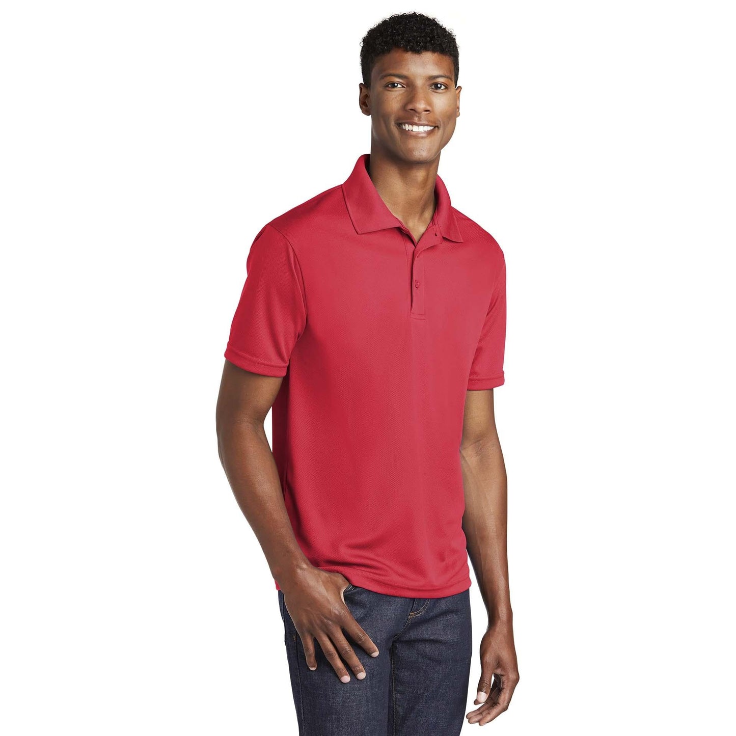 Black Polo Shirt - Sport-Tek - Mesh Fabric - Quality Fit