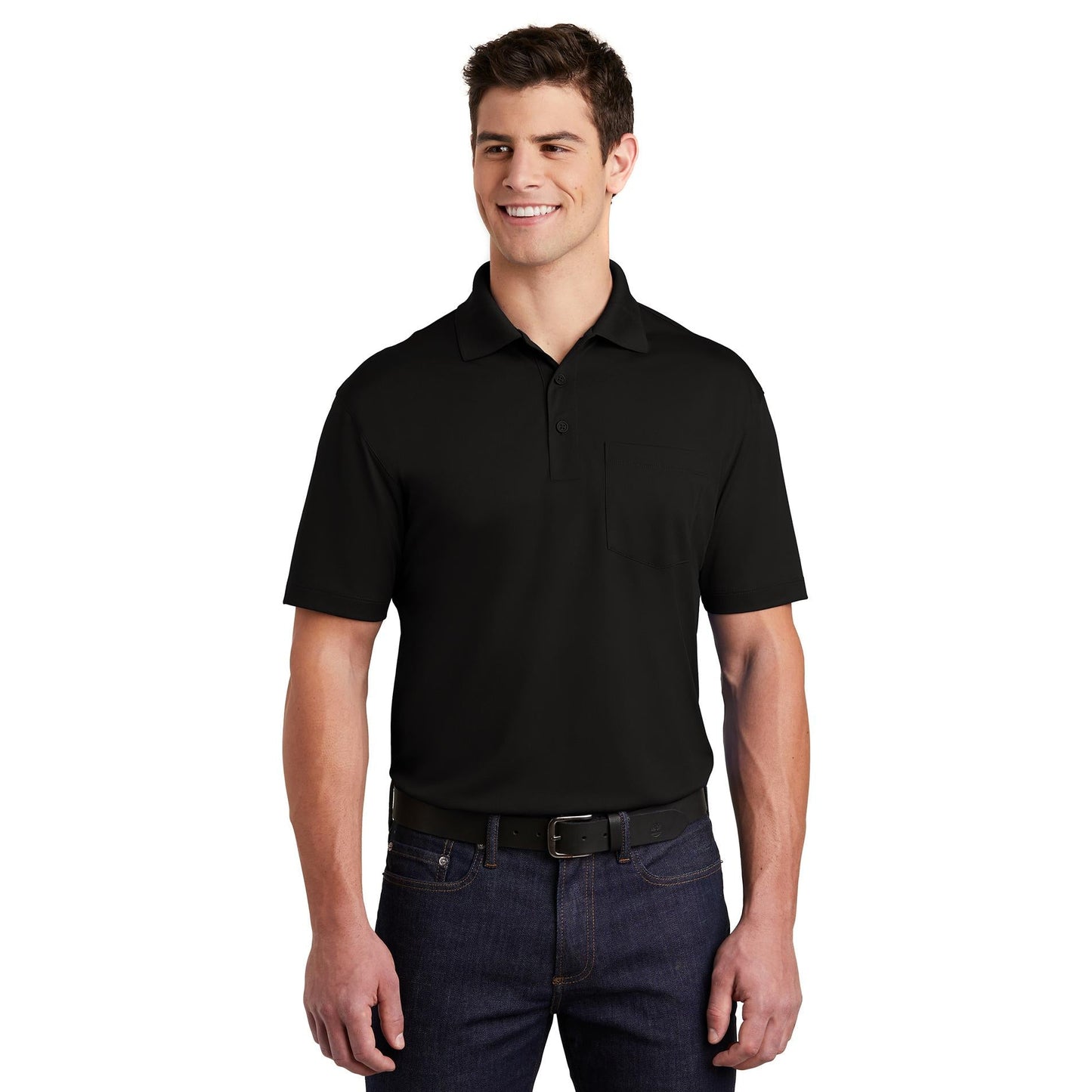 Black Polo Shirt - Sport-Tek - Stylish Snag Resistant Fabric