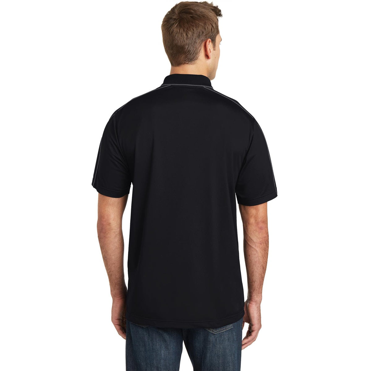 Black/Iron Grey Polo Shirt - Sport-Tek - Micropique Poly