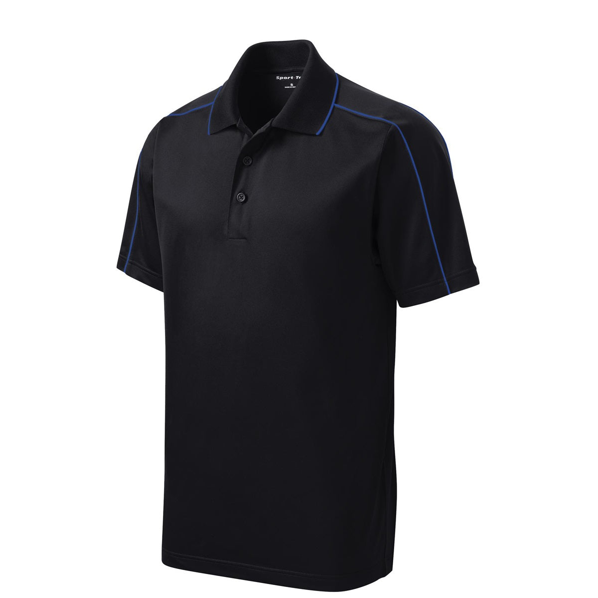 Black/Iron Grey Polo Shirt - Sport-Tek - Micropique Poly