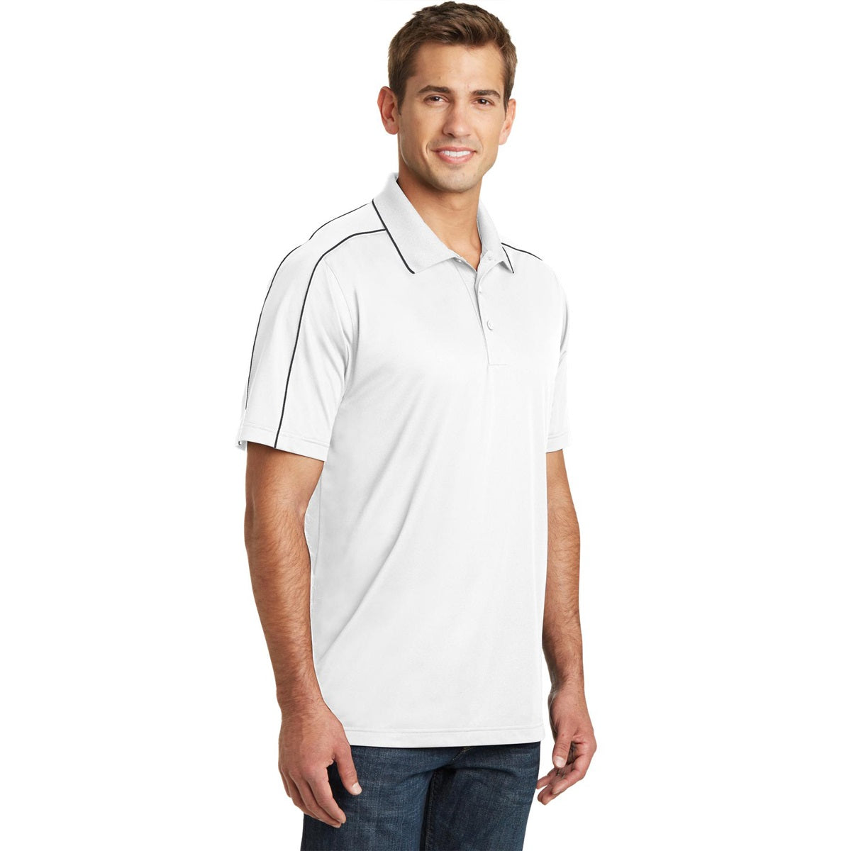 Black/Iron Grey Polo Shirt - Sport-Tek - Micropique Poly