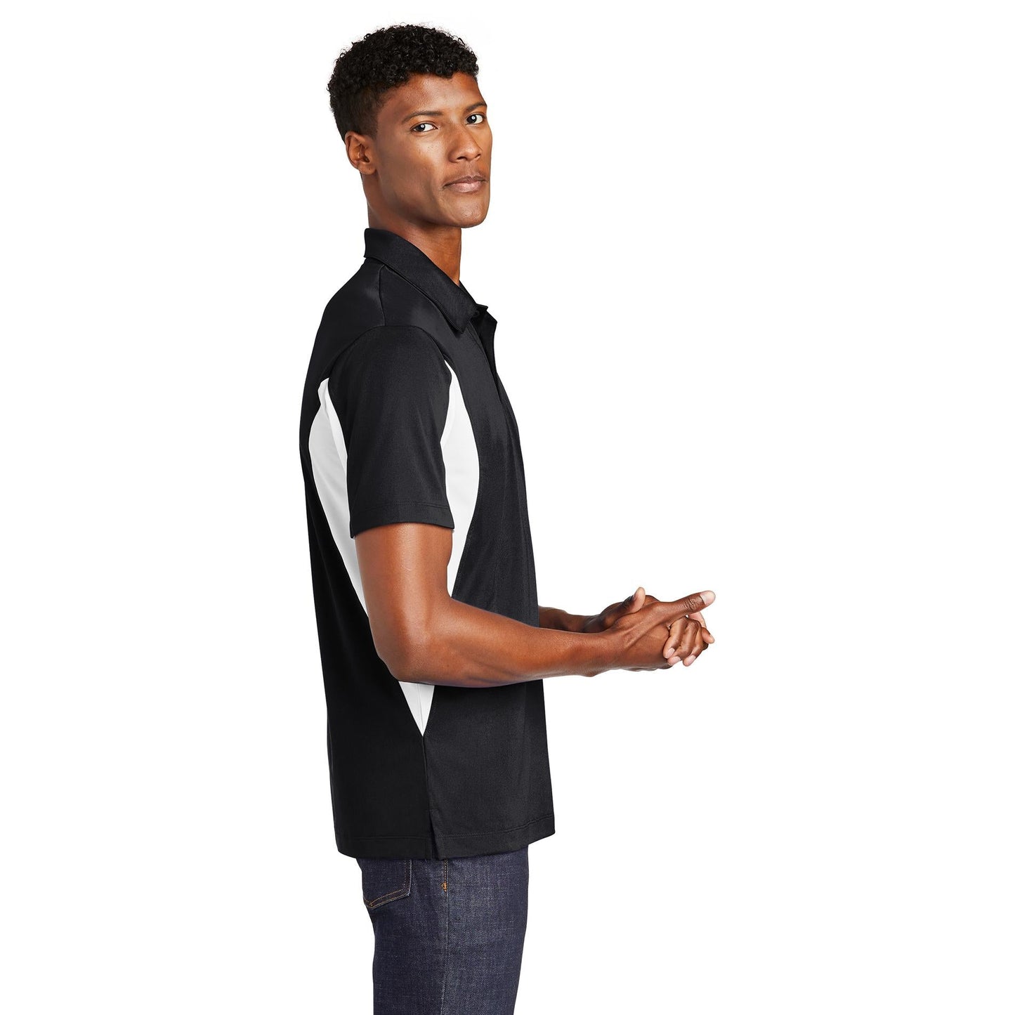 Black/Red Polo Shirts - Sport-Tek - Snag-Free Fabric