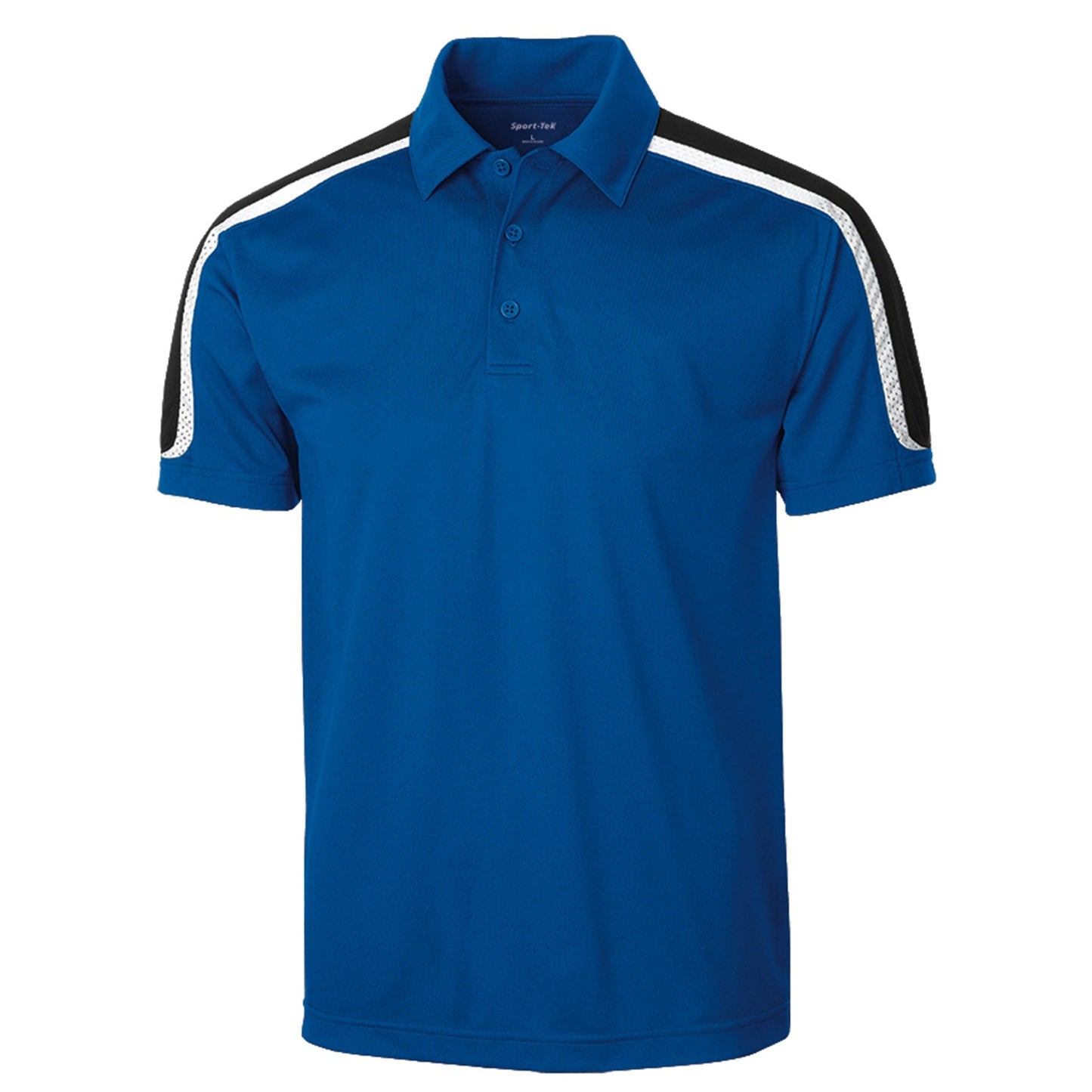 Black/Iron Grey/White Polo - Sport-Tek - Stylish Fit