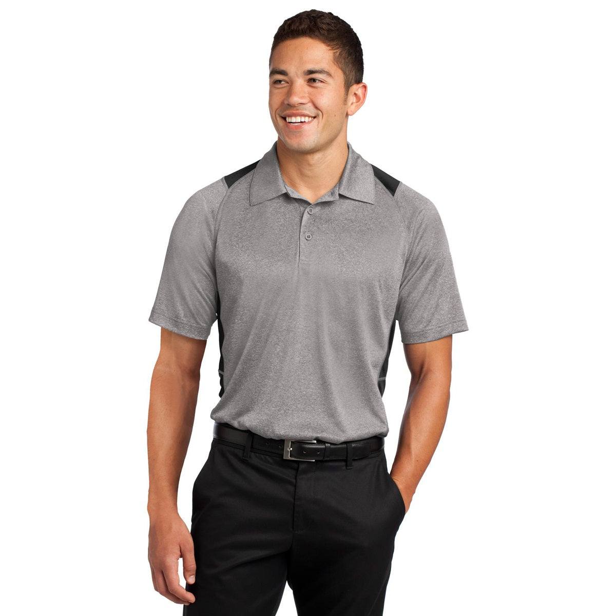Graphite Heather Polo Shirt - Sport-Tek - Stylish Design