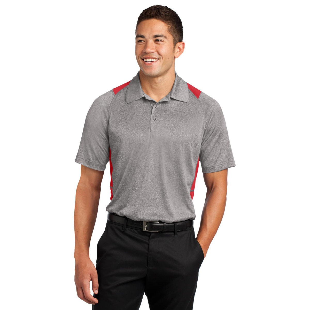 Graphite Heather Polo Shirt - Sport-Tek - Stylish Design