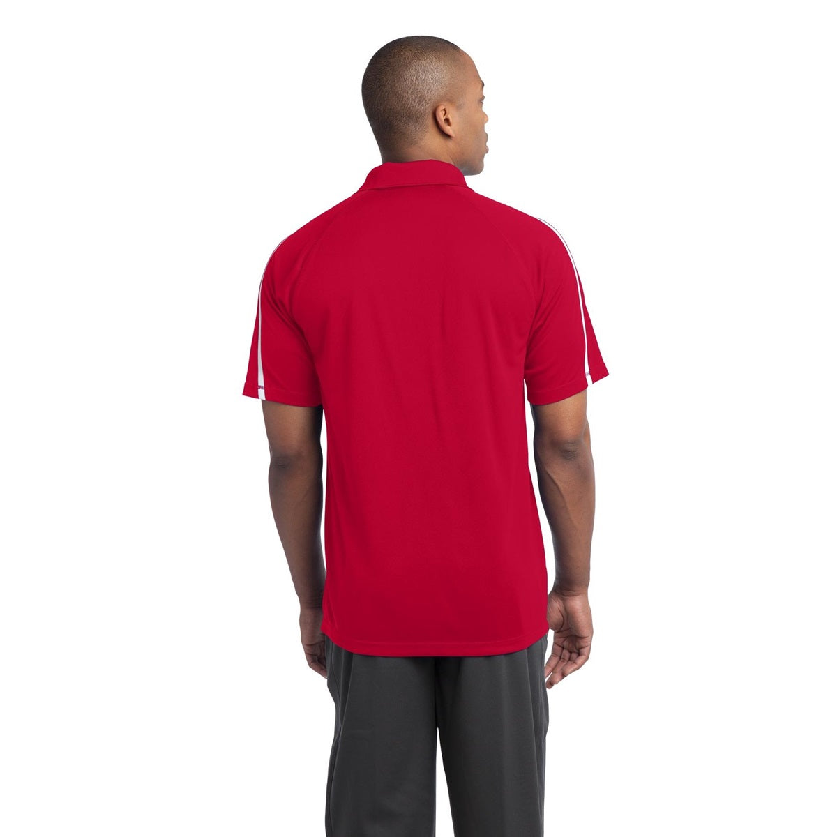 Black/Red Polo Shirt - Sport-Tek - Colorblock Style
