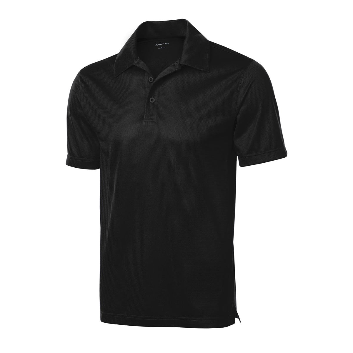 Black Polo Shirt - Sport-Tek - Textured Polyester - Stylish Fit