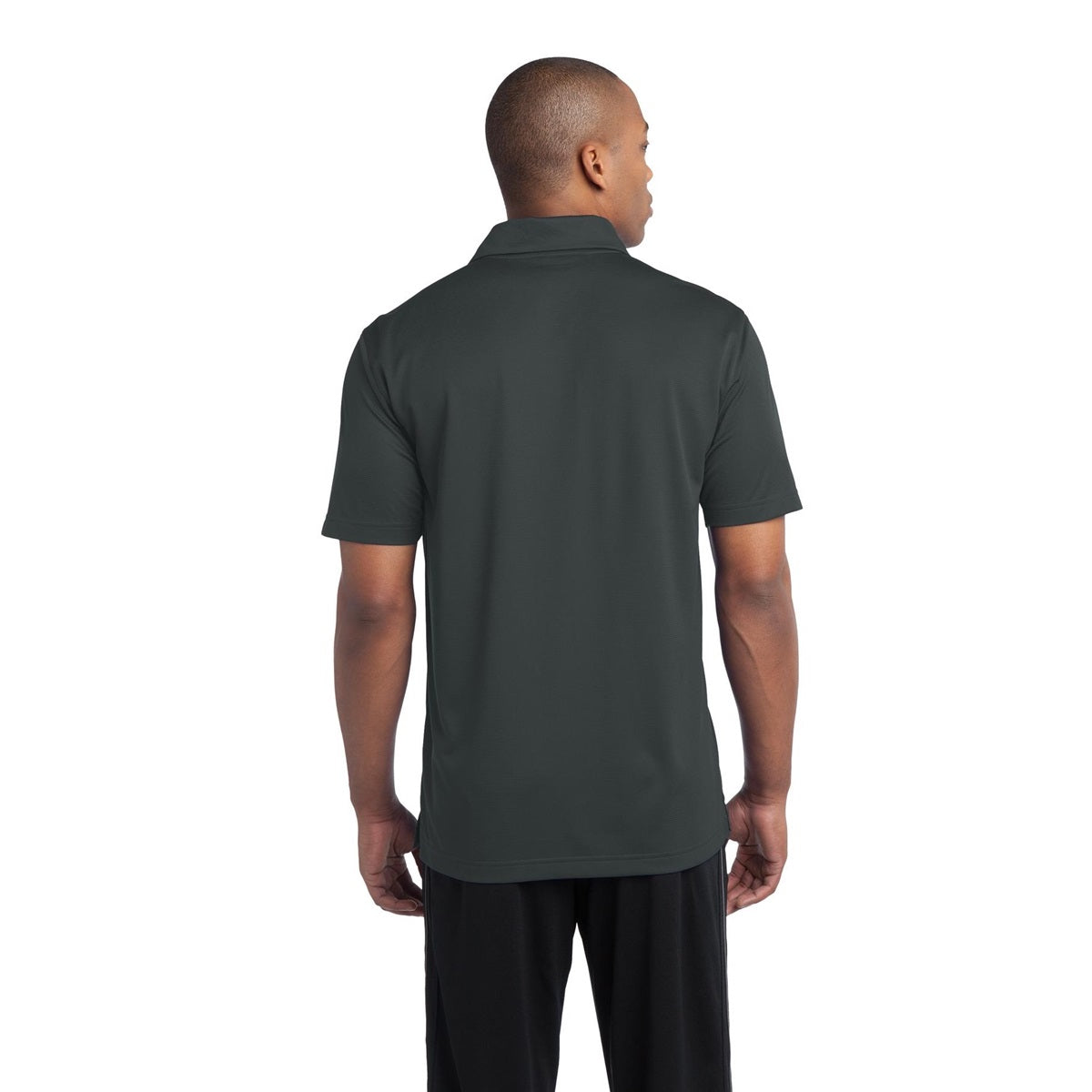 Black Polo Shirt - Sport-Tek - Textured Polyester - Stylish Fit
