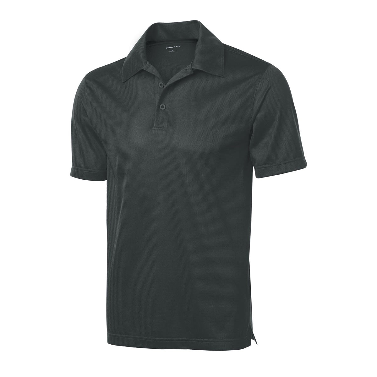 Black Polo Shirt - Sport-Tek - Textured Polyester - Stylish Fit
