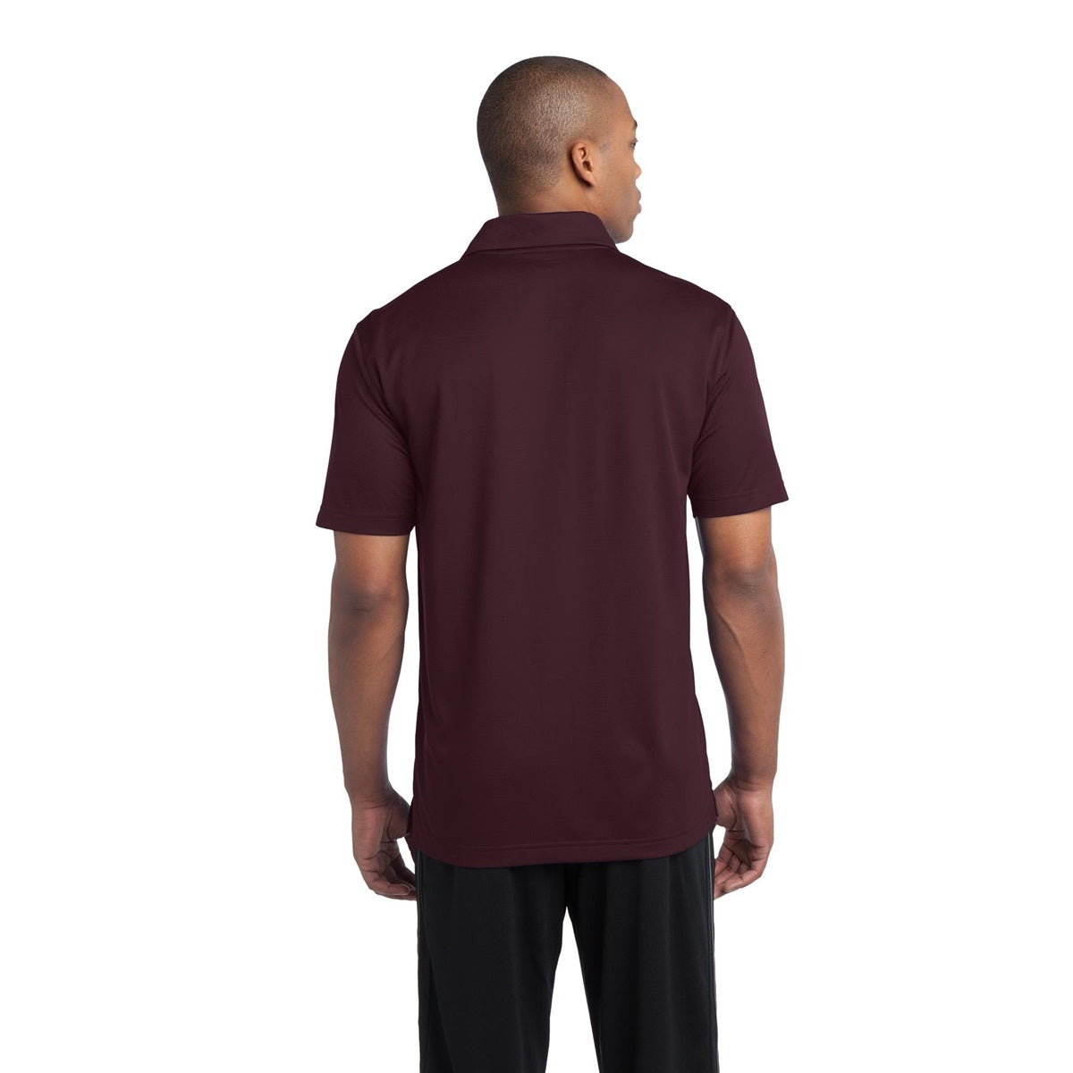 Black Polo Shirt - Sport-Tek - Textured Polyester - Stylish Fit
