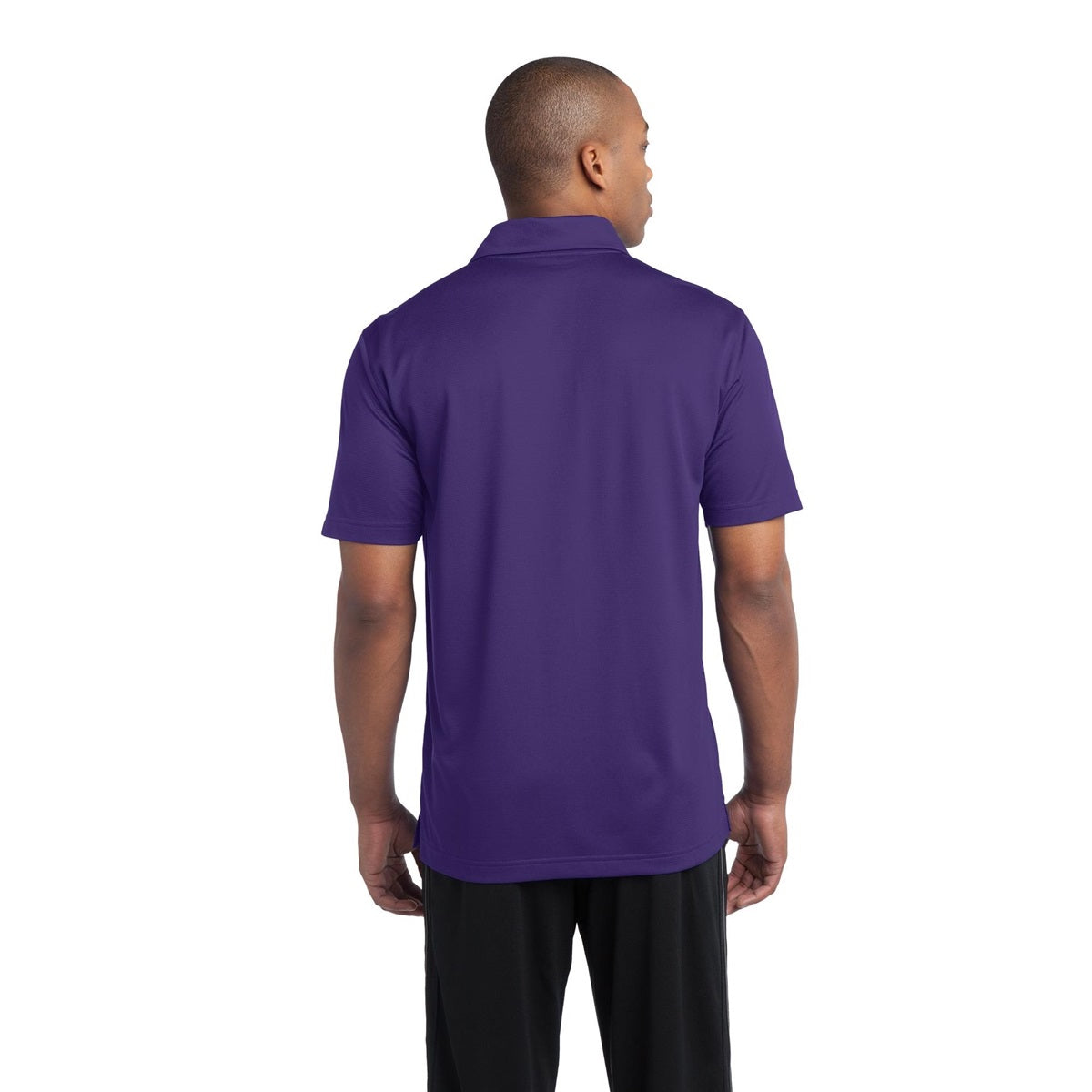 Black Polo Shirt - Sport-Tek - Textured Polyester - Stylish Fit