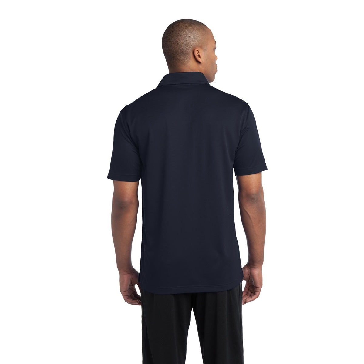 Black Polo Shirt - Sport-Tek - Textured Polyester - Stylish Fit